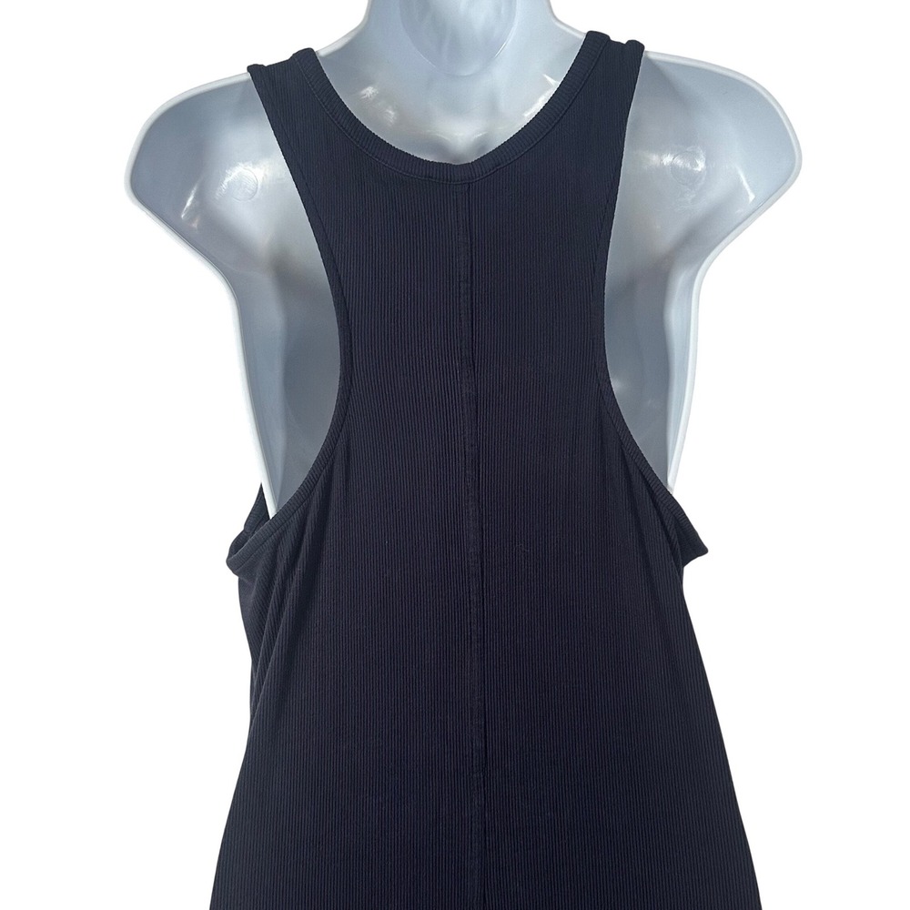 Daily Ritual Long Ribbed Racerback Tank Maxi Dress Medium Dark Blue - Picture 2 of 6